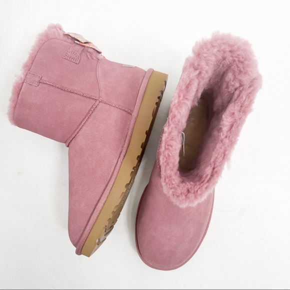 UGG Mini Bailey Bow Splatter Boots Color Urchin - Picture 9 of 15